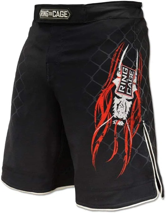 RING TO CAGE ELITE MMA SHORTS - Black or White