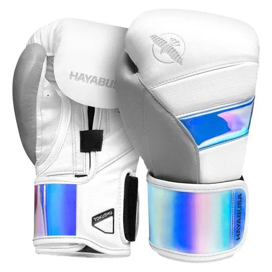 HAYABUSA T3 BOXING GLOVES - Iridescent - White