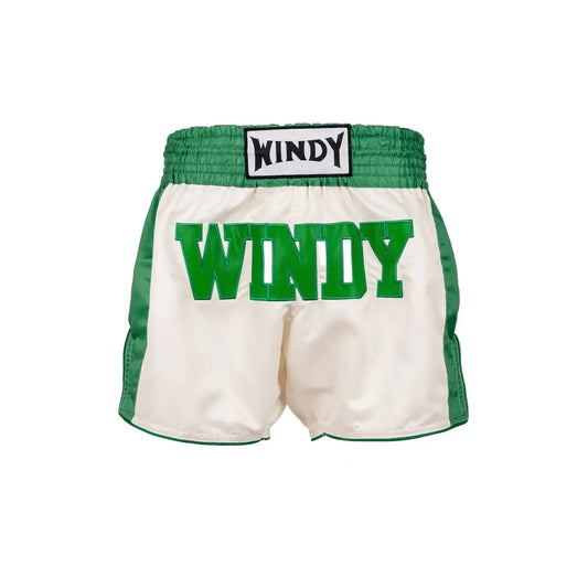 WINDY RETRO 2.0 THAI SHORTS - Ivory/Green