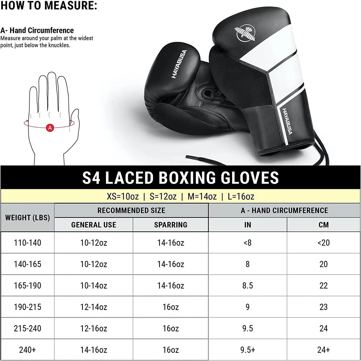 HAYABUSA S4 LACEUP BOXING GLOVES