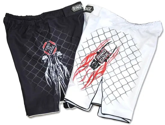 RING TO CAGE ELITE MMA SHORTS - Black or White