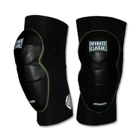 RING TO CAGE DELUXE MIM-FOAM KNEE GUARDS - LEATHER